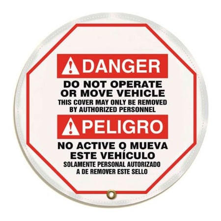 Accuform Accuform KDD733 Stopout Steering Wheel Message Cover, Vinyl, 24" Diameter KDD733